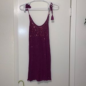 Free people pink sparkly dress